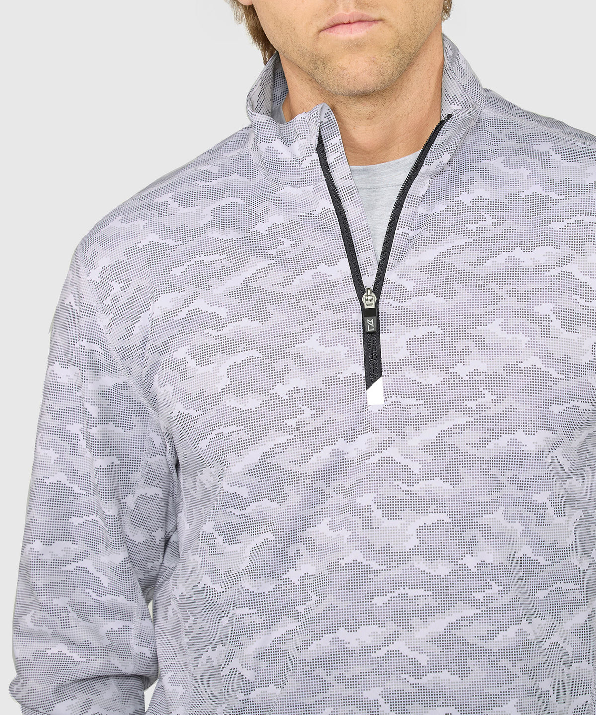 Cutter & Buck Traverse Camo Print Stretch Quarter Zip Pullover, Men's Big & Tall