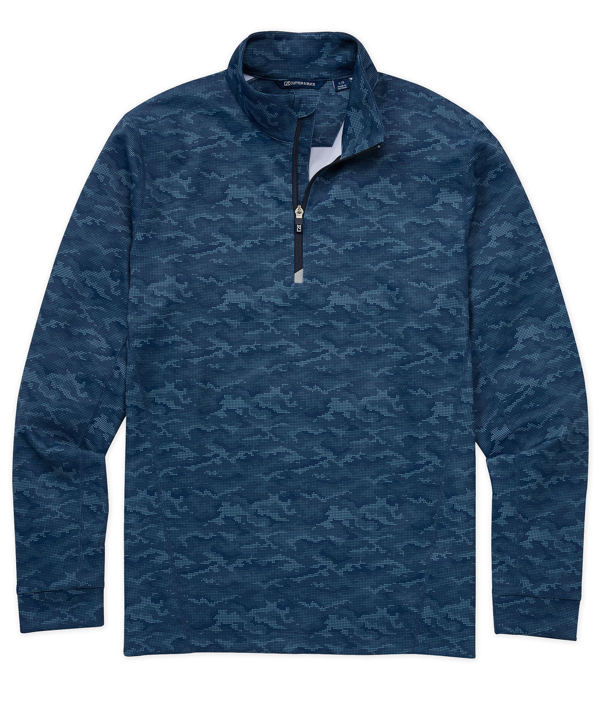 Cutter & Buck Traverse Camo Print Stretch Quarter Zip Pullover, Men's Big & Tall