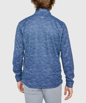 Cutter & Buck Traverse Camo Print Stretch Quarter Zip Pullover
