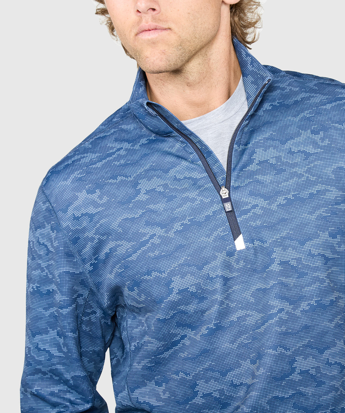 Cutter & Buck Traverse Camo Print Stretch Quarter Zip Pullover, Men's Big & Tall