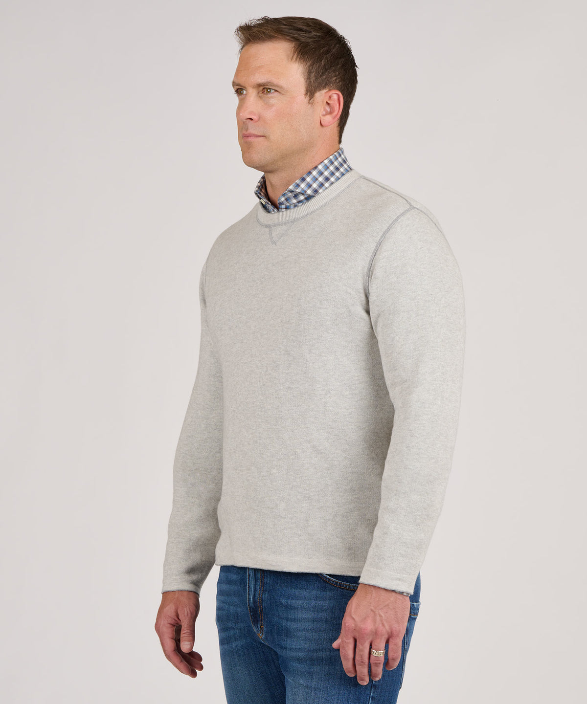 Westport Black Reversible Crew Sport Pullover Sweater, Men's Big & Tall