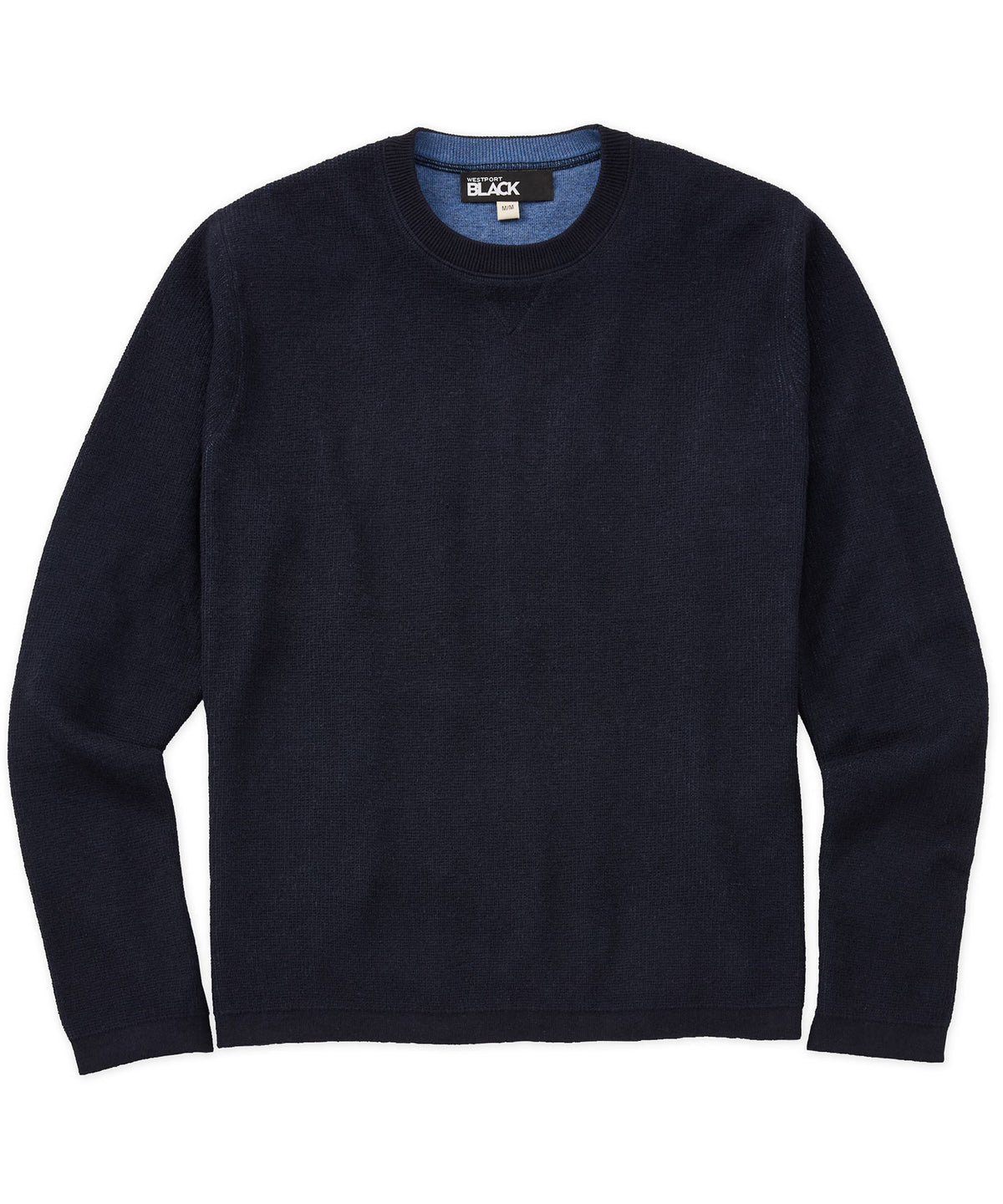 Westport Black Reversible Crew Sport Pullover Sweater, Men's Big & Tall