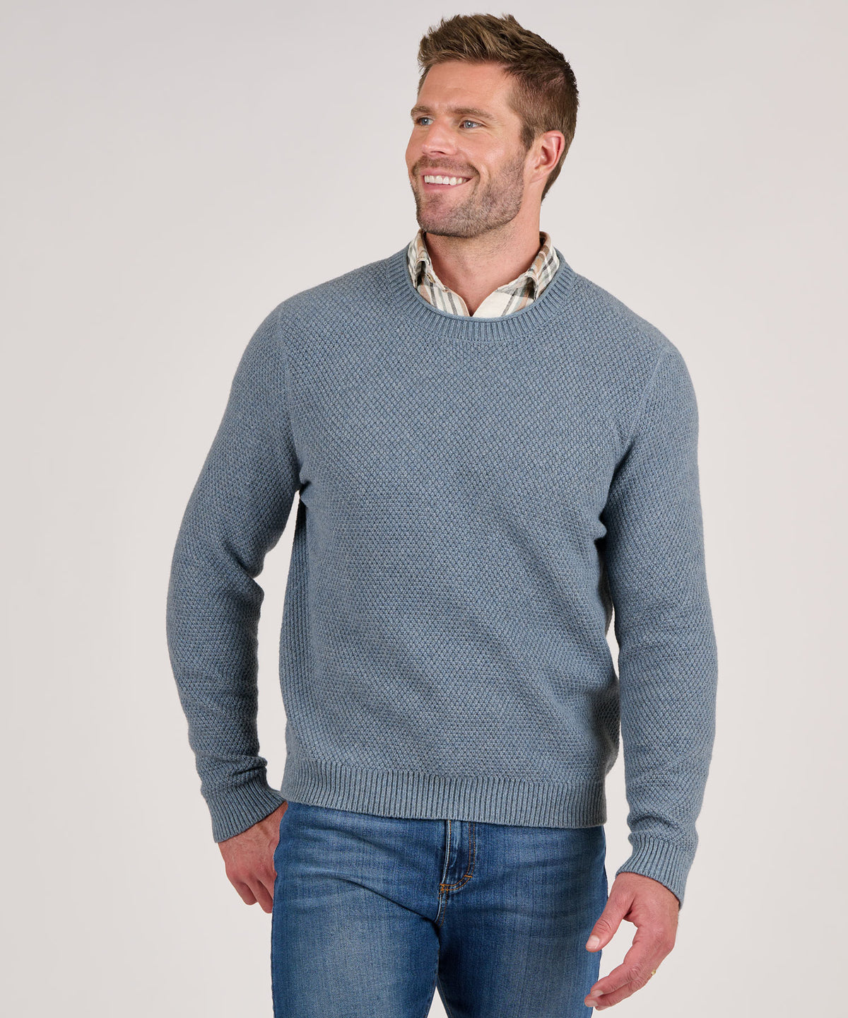 Westport Black Roll Neck Crew Pullover Sweater, Men's Big & Tall