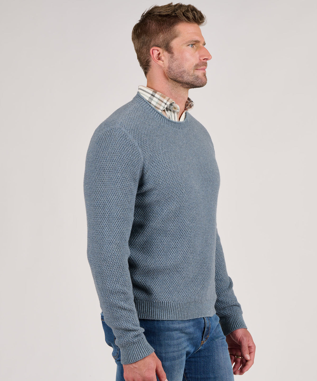Westport Black Roll Neck Crew Pullover Sweater, Men's Big & Tall