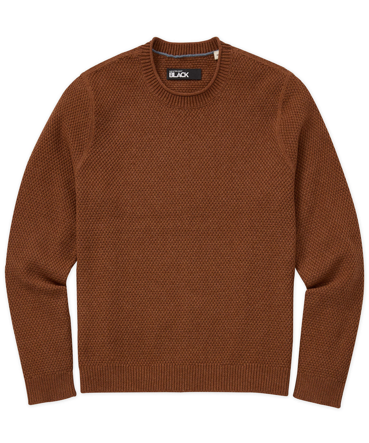 Westport Black Roll Neck Crew Pullover Sweater, Men's Big & Tall