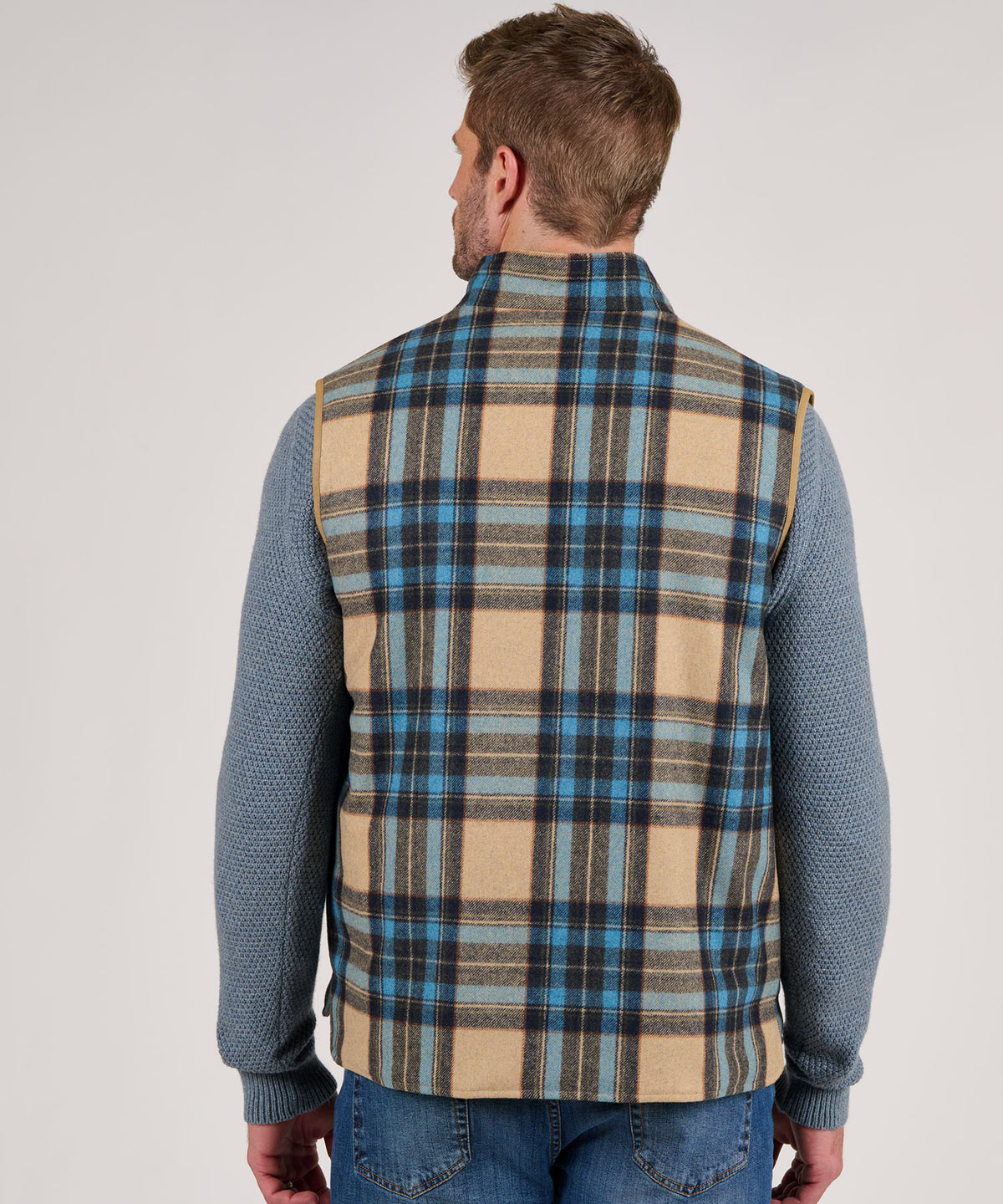 Westport Black Reversible Quilted Plaid Vest, Men's Big & Tall