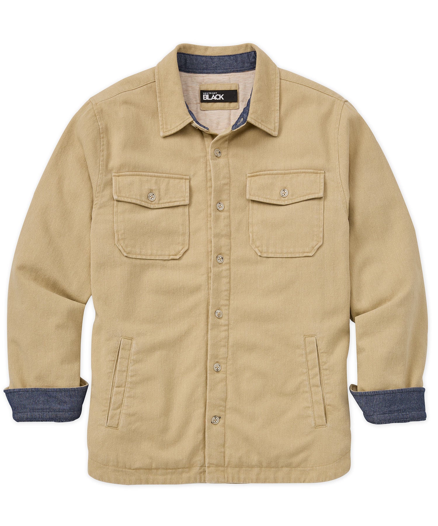 Westport Black Quilted Twill Shirt Jacket