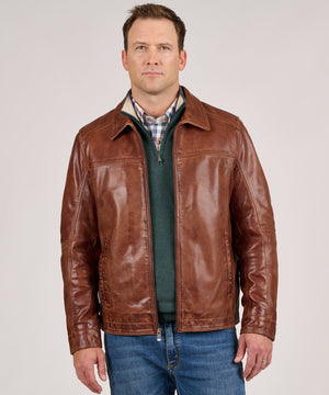 Westport Black Premium Bomber Leather Jacket