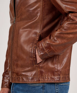 Westport Black Premium Bomber Leather Jacket
