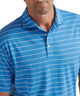 Peter Millar Short Sleeve Ross Stripe Polo Knit Shirt