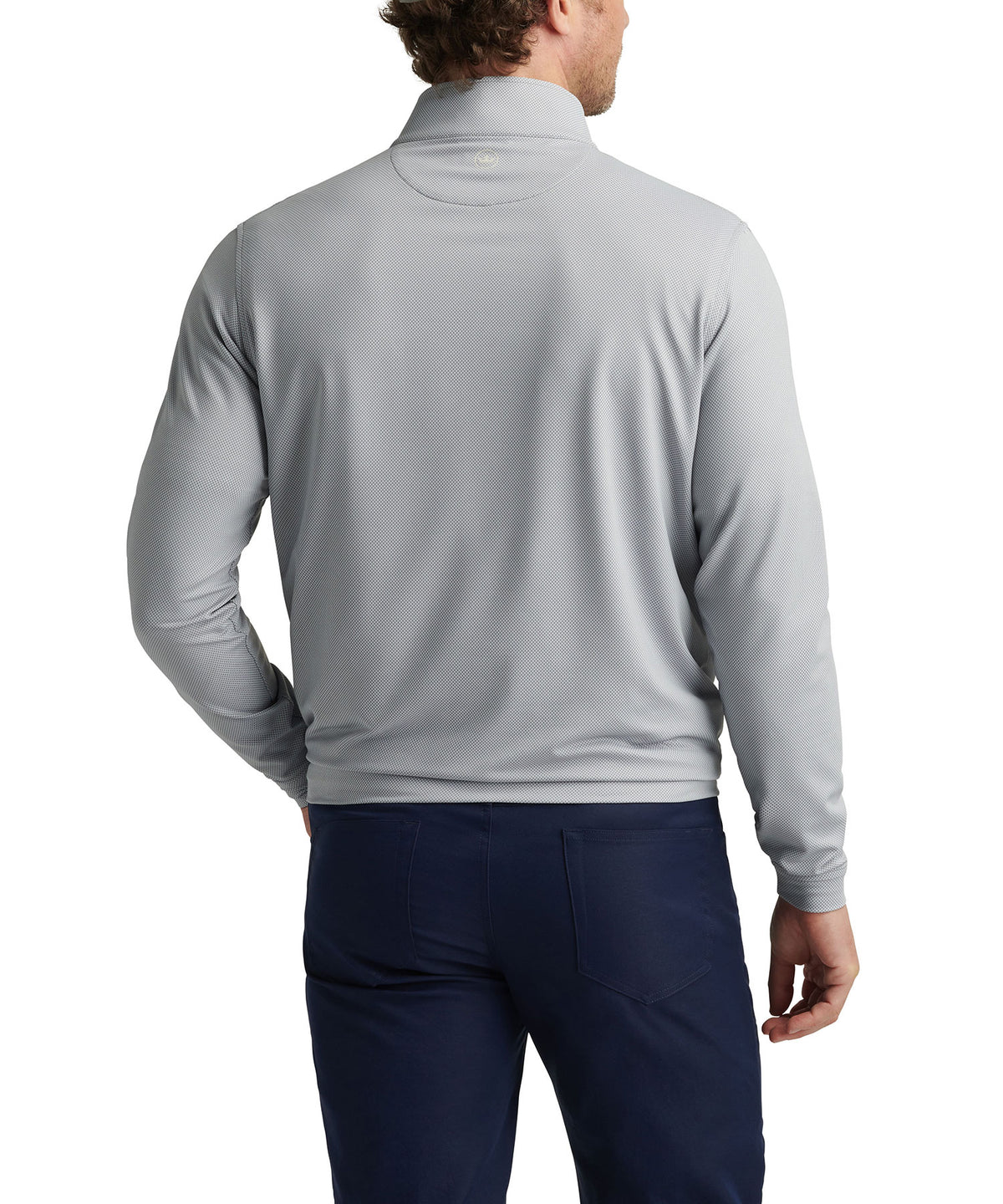 Peter Millar Long Sleeve Birdseye Perth Quarter Zip Pullover, Men's Big & Tall