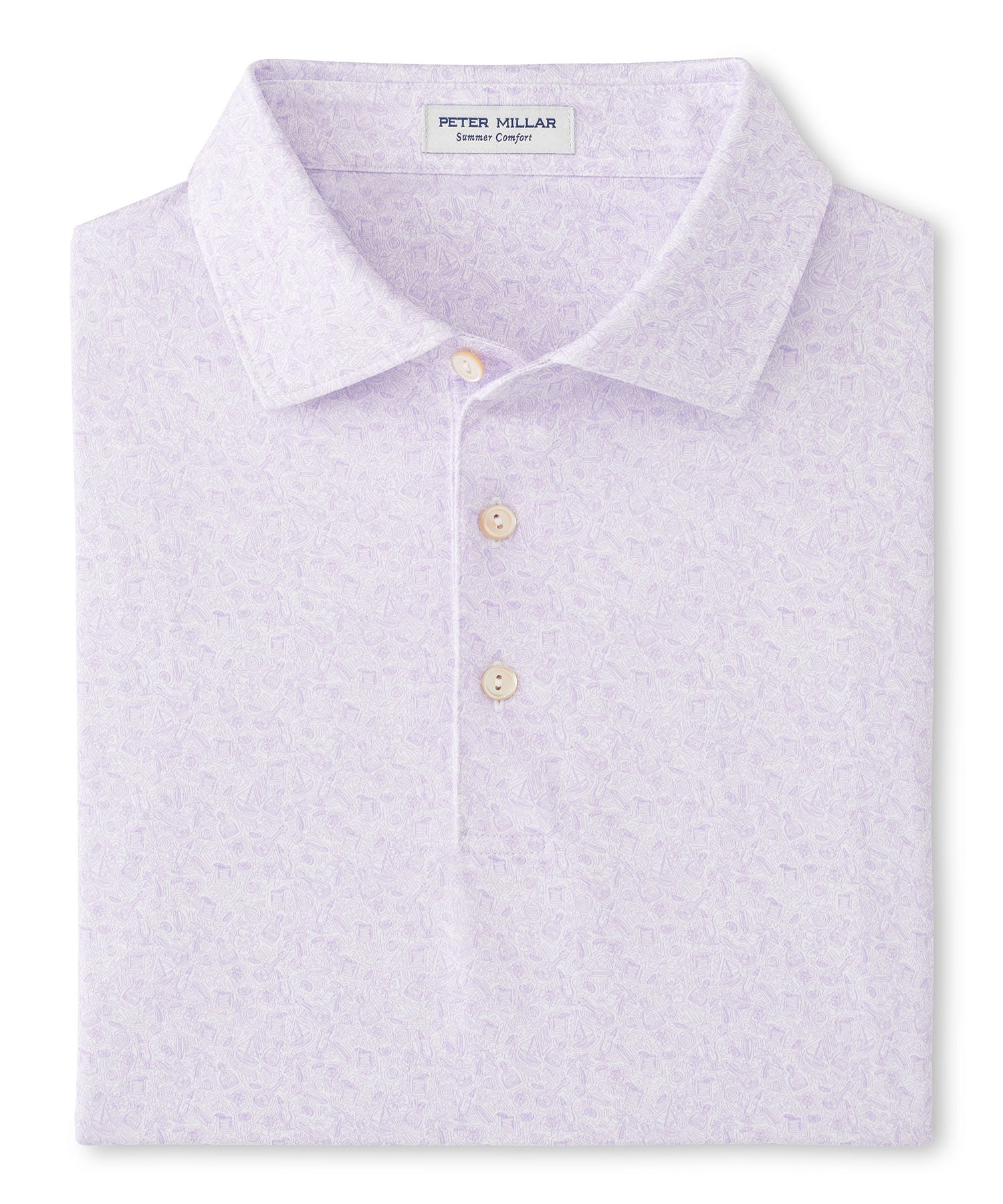 Peter Millar Short Sleeve Getaway Performance Print Polo Knit Shirt, Men's Big & Tall