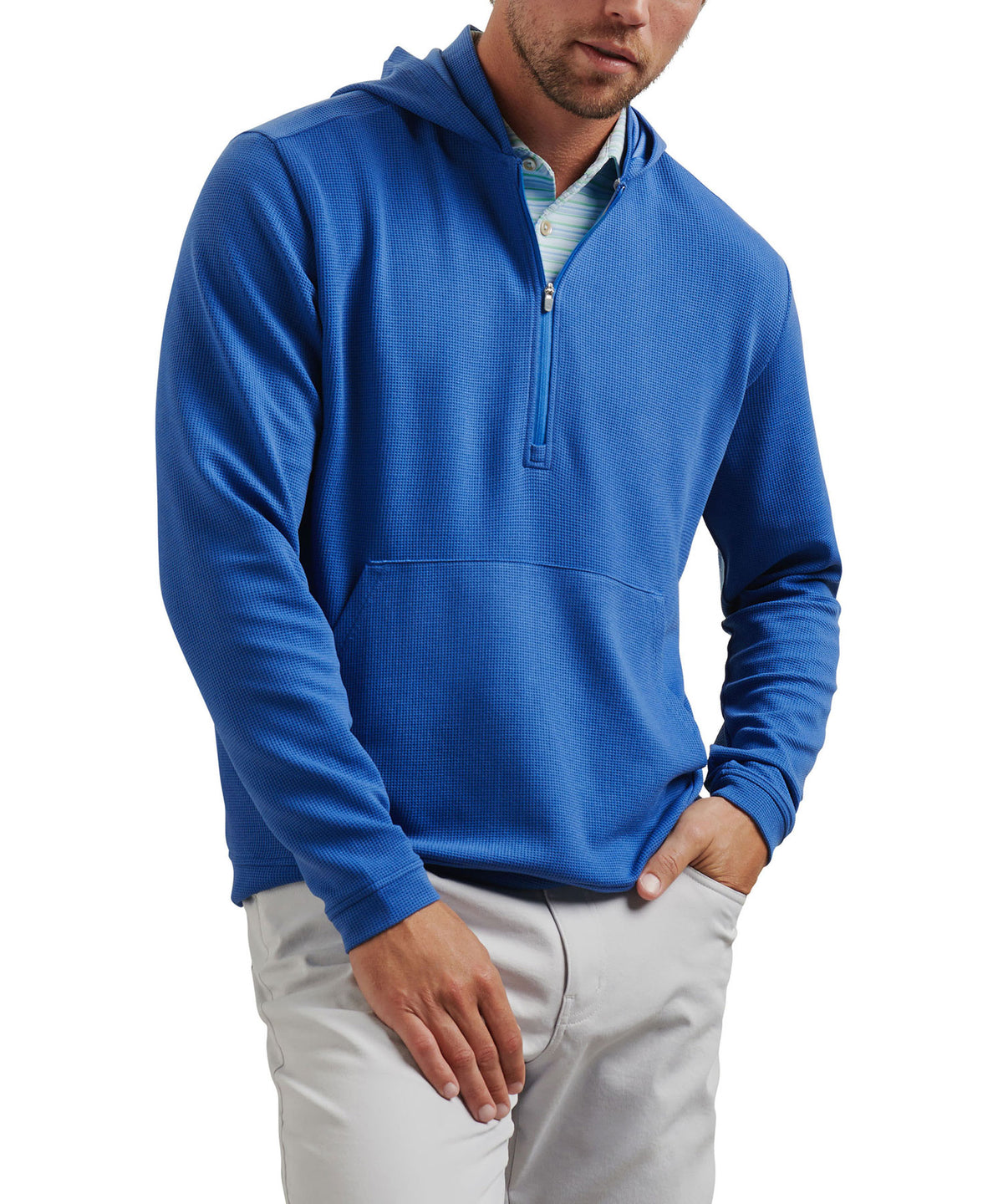 Peter Millar Grid Half Zip Hoodie, Men's Big & Tall