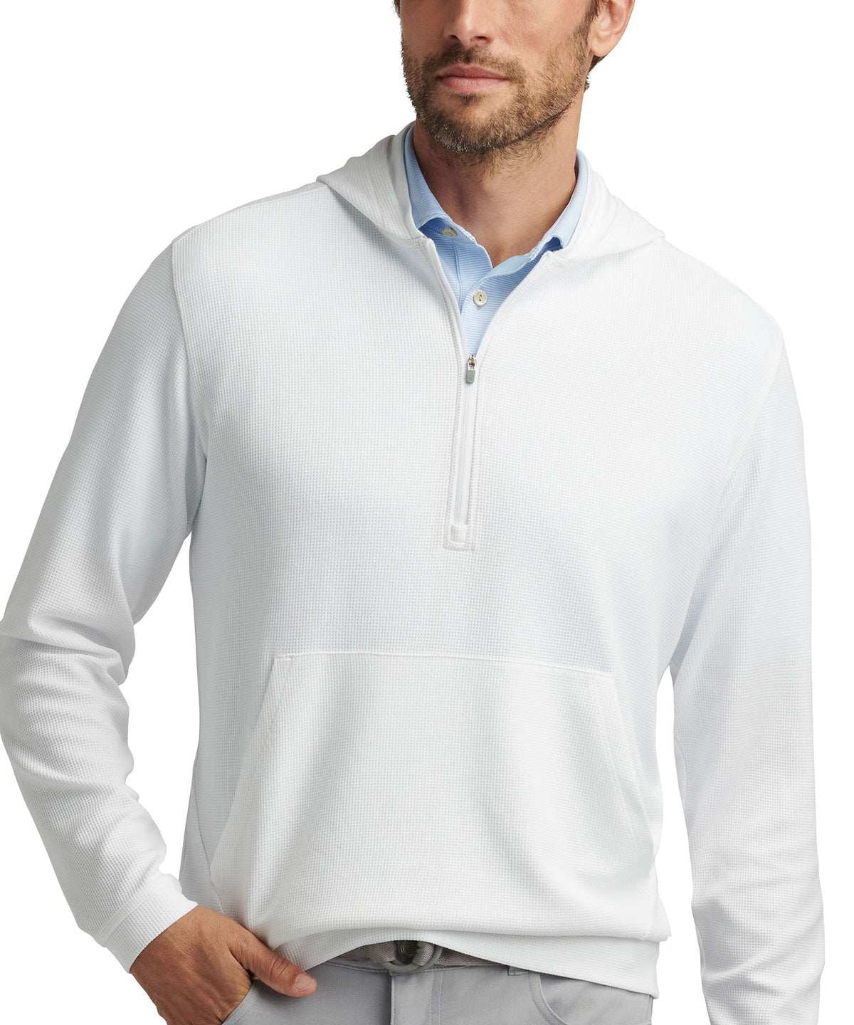 Peter Millar Grid Half Zip Hoodie, Men's Big & Tall
