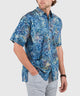 Westport Black Short Sleeve Batik Print Camp Shirt