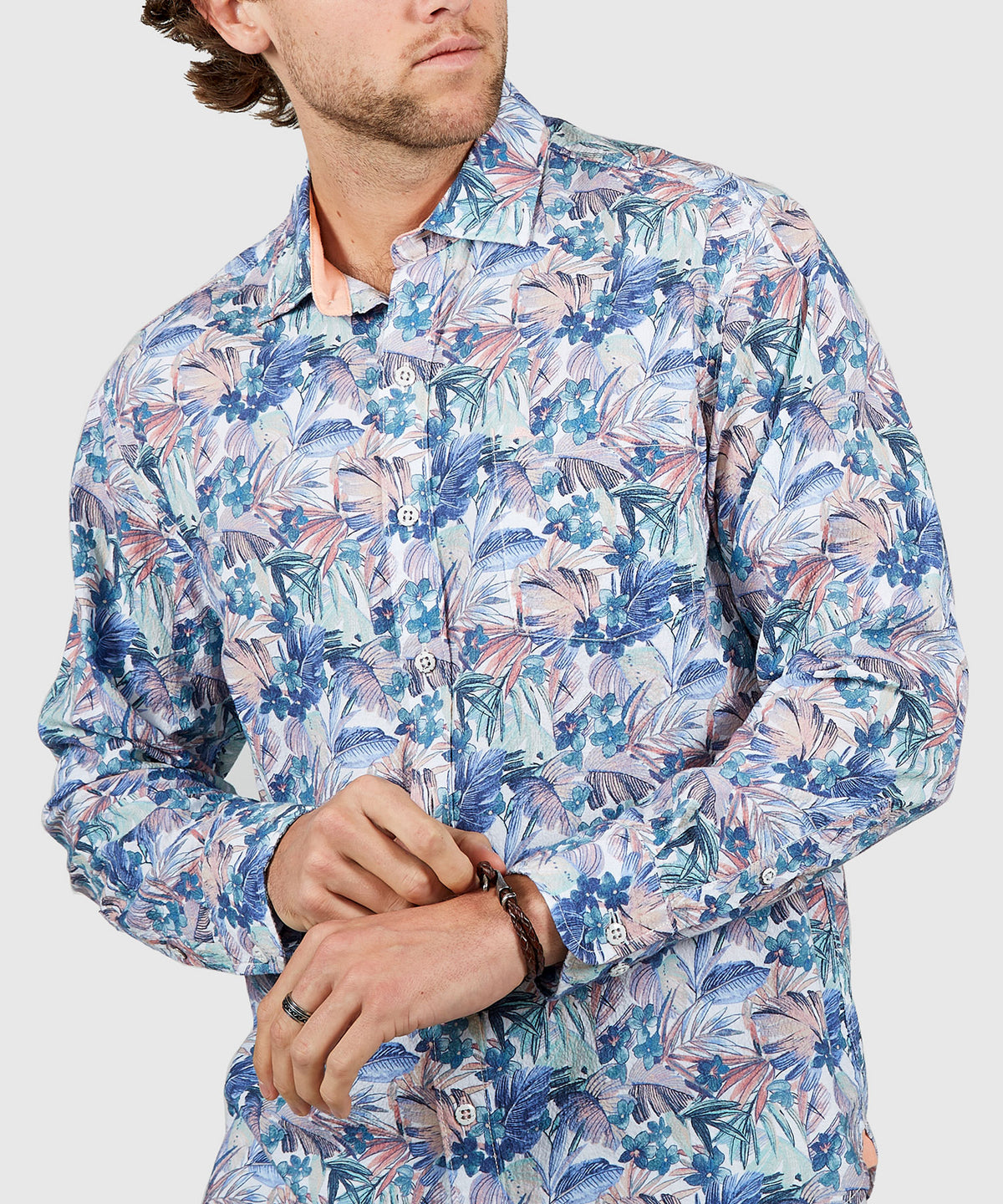 Tommy Bahama Long Sleeve Nova Wave Amalfi Gardens Sport Shirt, Men's Big & Tall