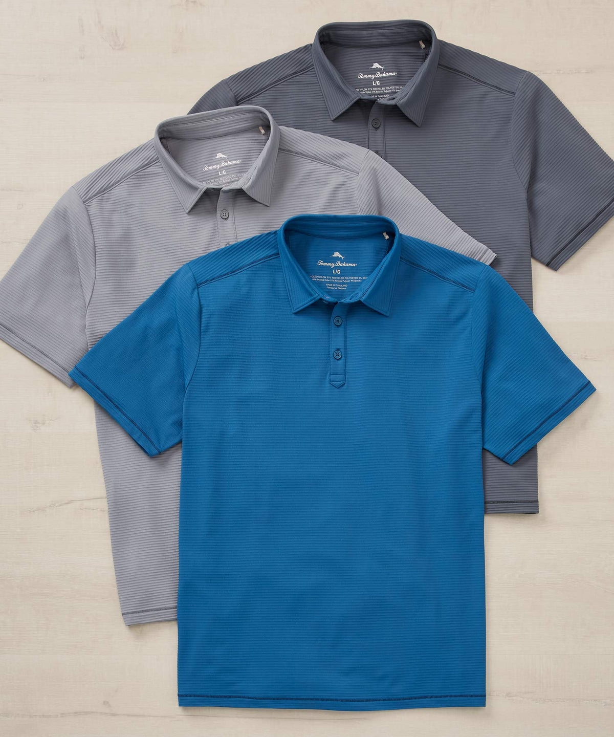 Tommy Bahama Short Sleeve Costa Wave Polo Knit Shirt, Men's Big & Tall