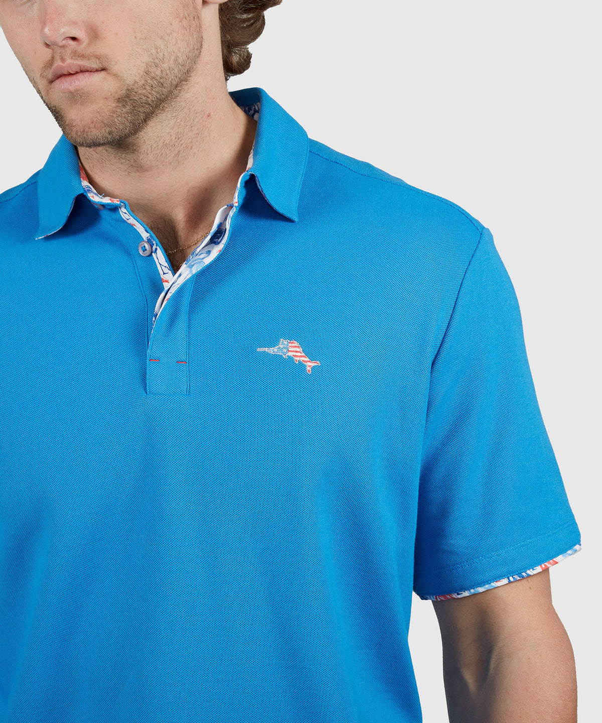 Tommy Bahama Short Sleeve Flamingo Mingle Polo Knit Shirt, Men's Big & Tall