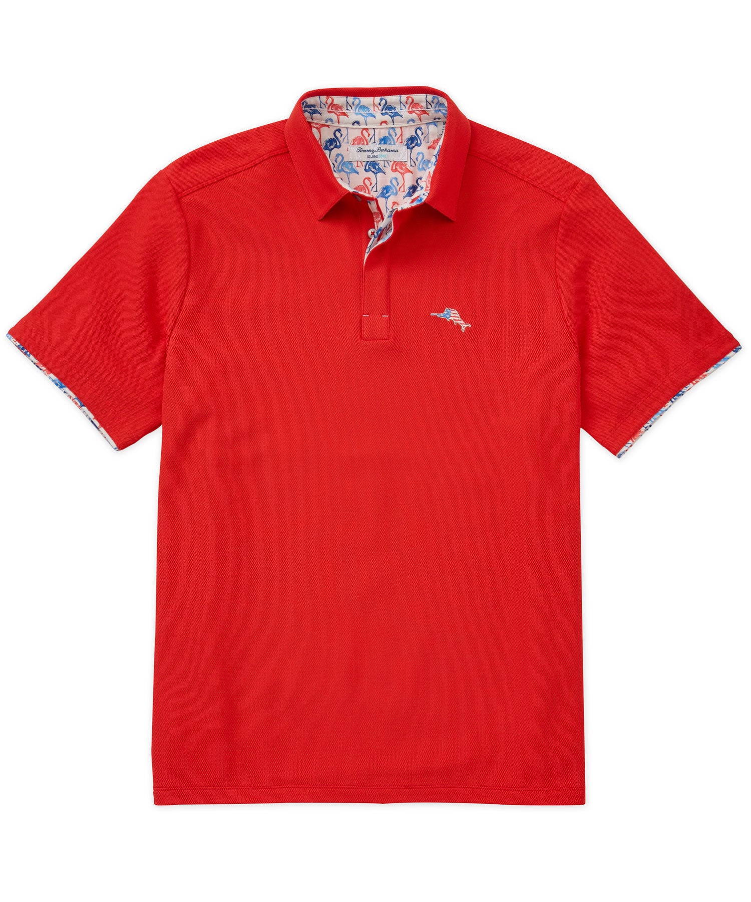 Tommy Bahama Short Sleeve Flamingo Mingle Polo Knit Shirt