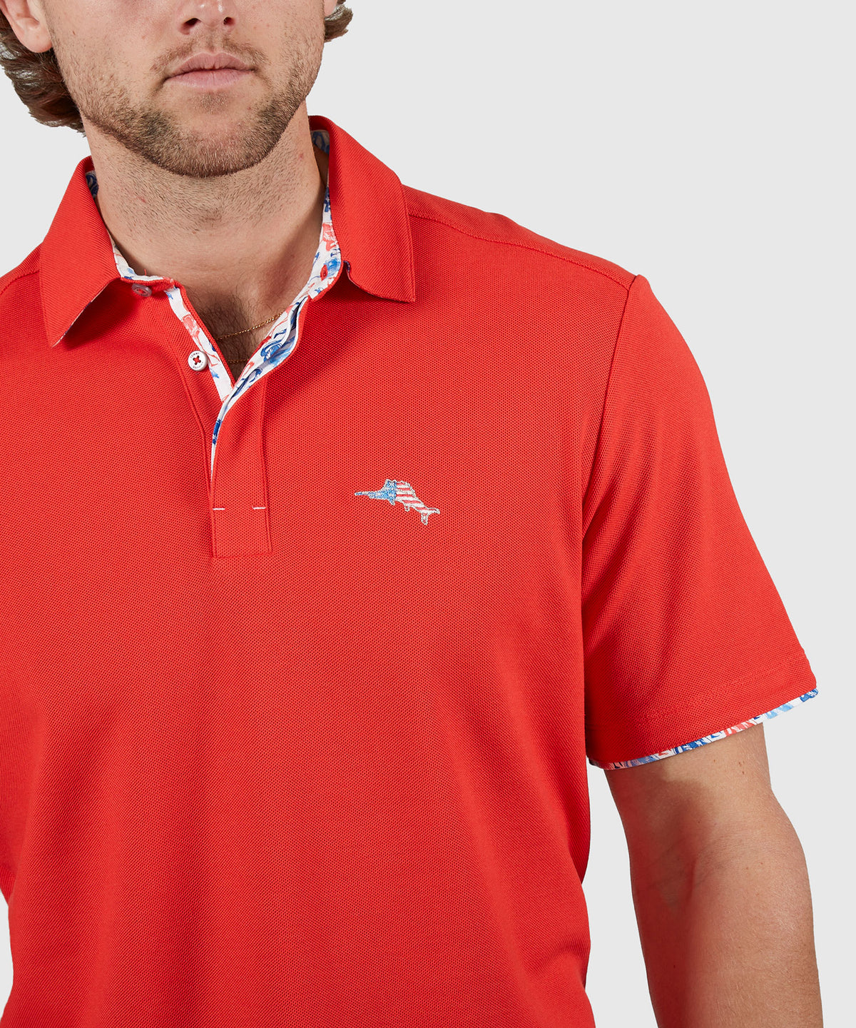 Tommy Bahama Short Sleeve Flamingo Mingle Polo Knit Shirt, Men's Big & Tall
