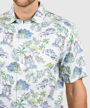 Tommy Bahama Short Sleeve Tortola Paradise Isle Sport Shirt