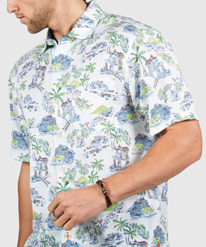 Tommy Bahama Short Sleeve Tortola Paradise Isle Sport Shirt