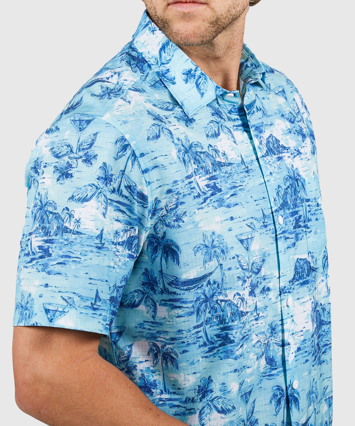 Tommy Bahama Short Sleeve Bahama Coast Tidal Pursuit Sport Shirt, Men's Big & Tall