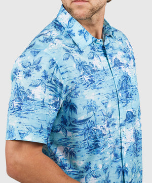 Tommy Bahama Short Sleeve Bahama Coast Tidal Pursuit Sport Shirt