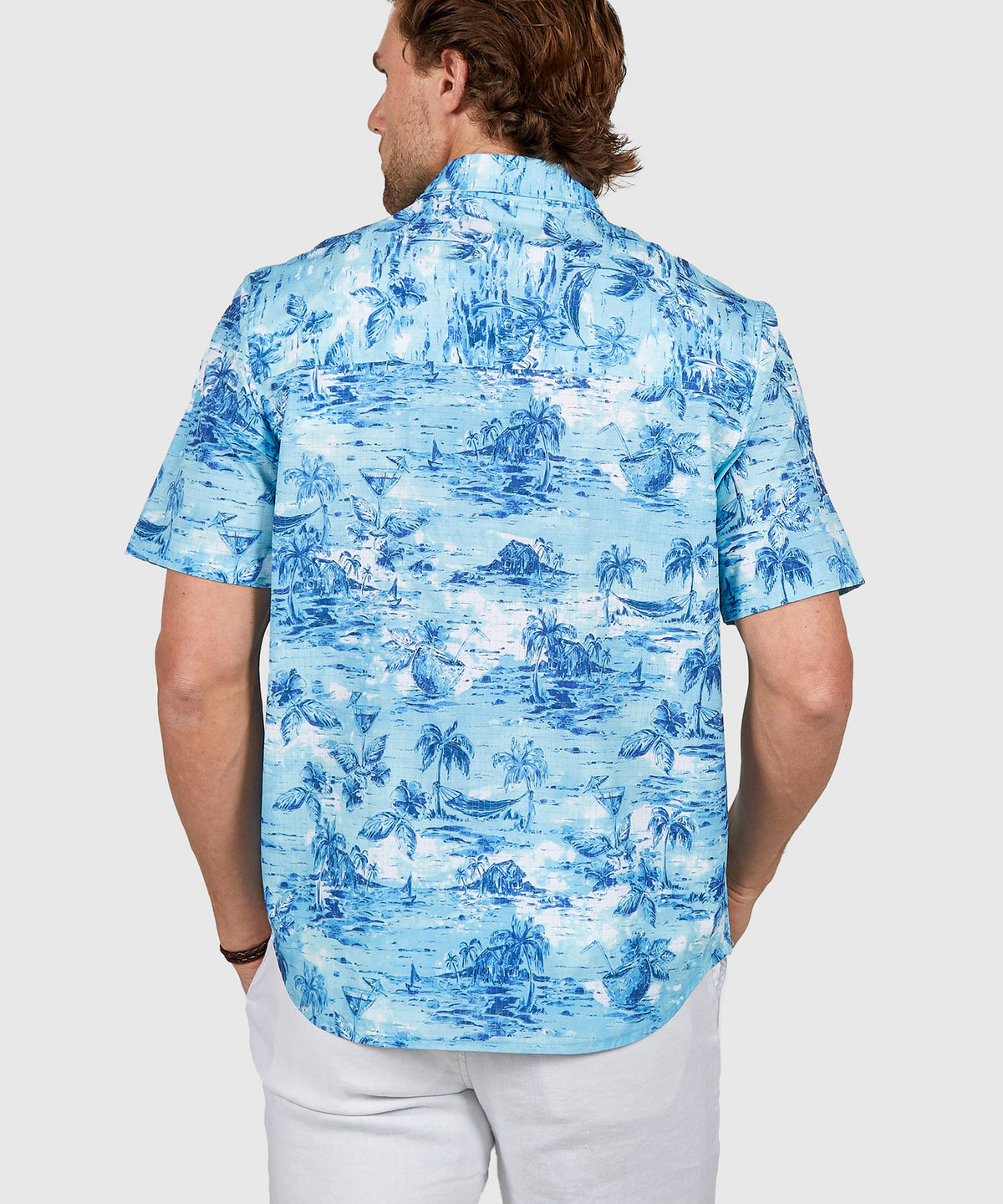 Tommy Bahama Short Sleeve Bahama Coast Tidal Pursuit Sport Shirt, Men's Big & Tall