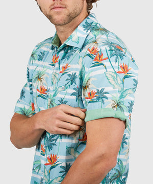 Tommy Bahama Short Sleeve Nova Wave Palmero Stripe Sport Shirt