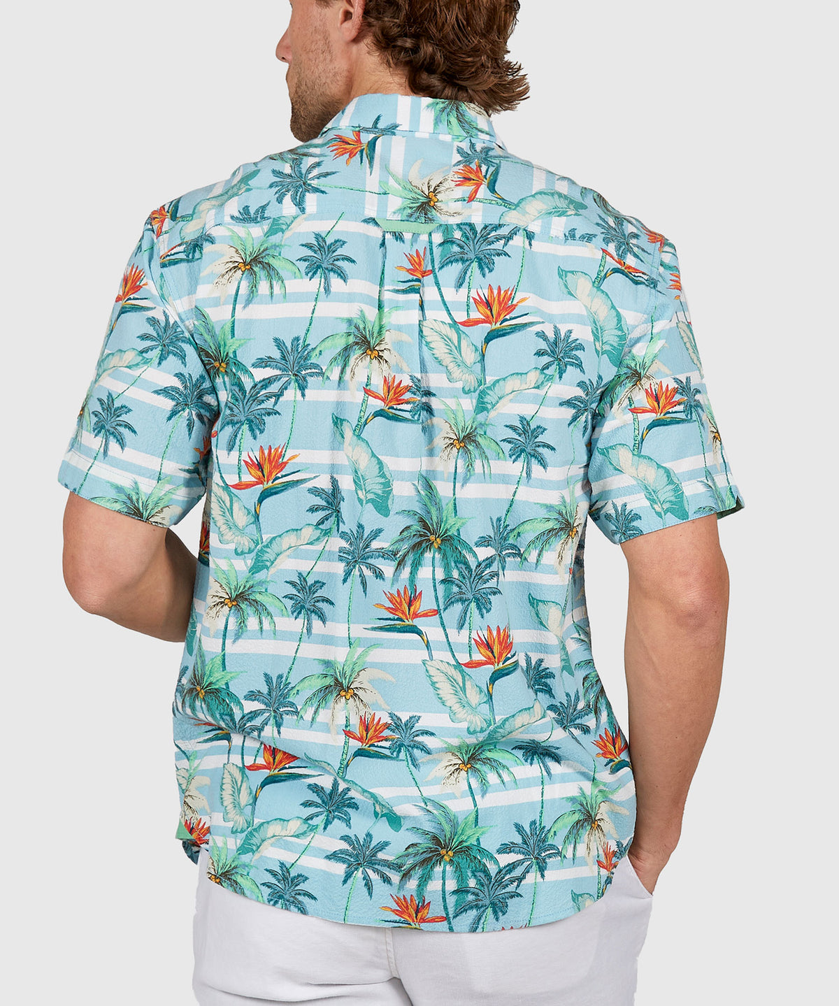 Tommy Bahama Short Sleeve Nova Wave Palmero Stripe Sport Shirt, Men's Big & Tall