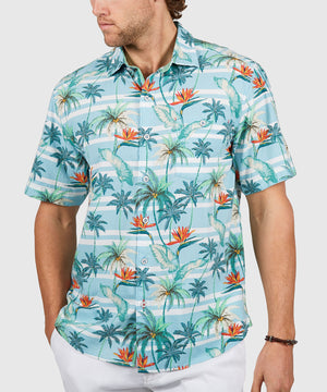 Tommy Bahama Short Sleeve Nova Wave Palmero Stripe Sport Shirt