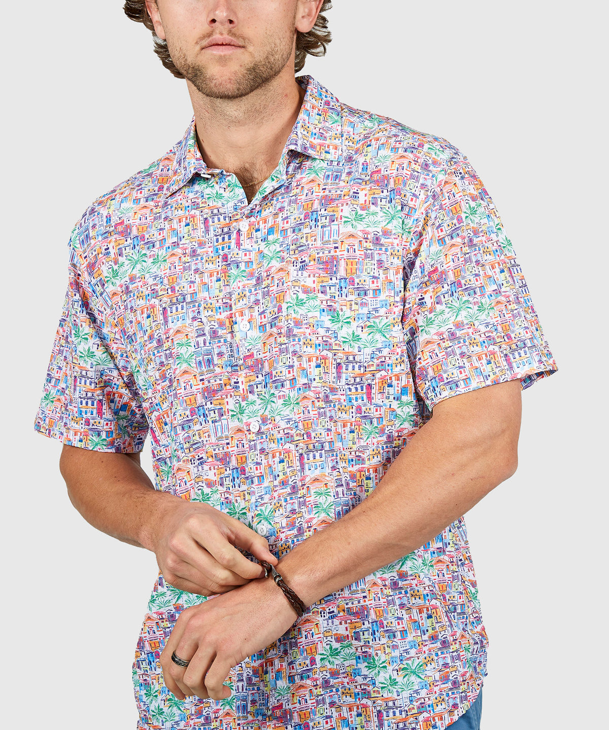 Tommy Bahama Short Sleeve Bahama Coast Amalfi Views Sport Shirt, Men's Big & Tall