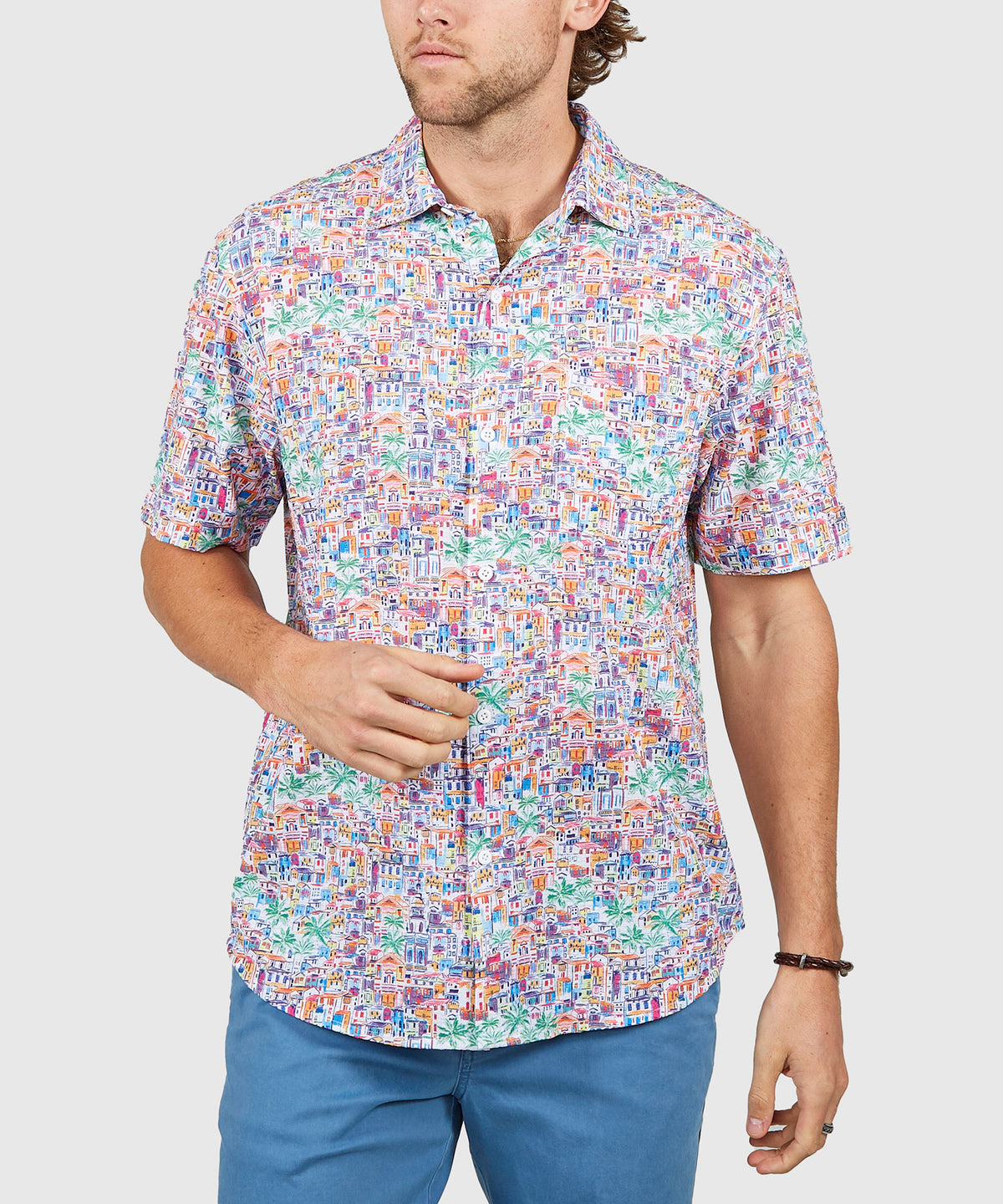 Tommy Bahama Short Sleeve Bahama Coast Amalfi Views Sport Shirt, Men's Big & Tall