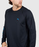 Tommy Bahama Long Sleeve Chill Time Surf Crew Neck Rash Guard Shirt