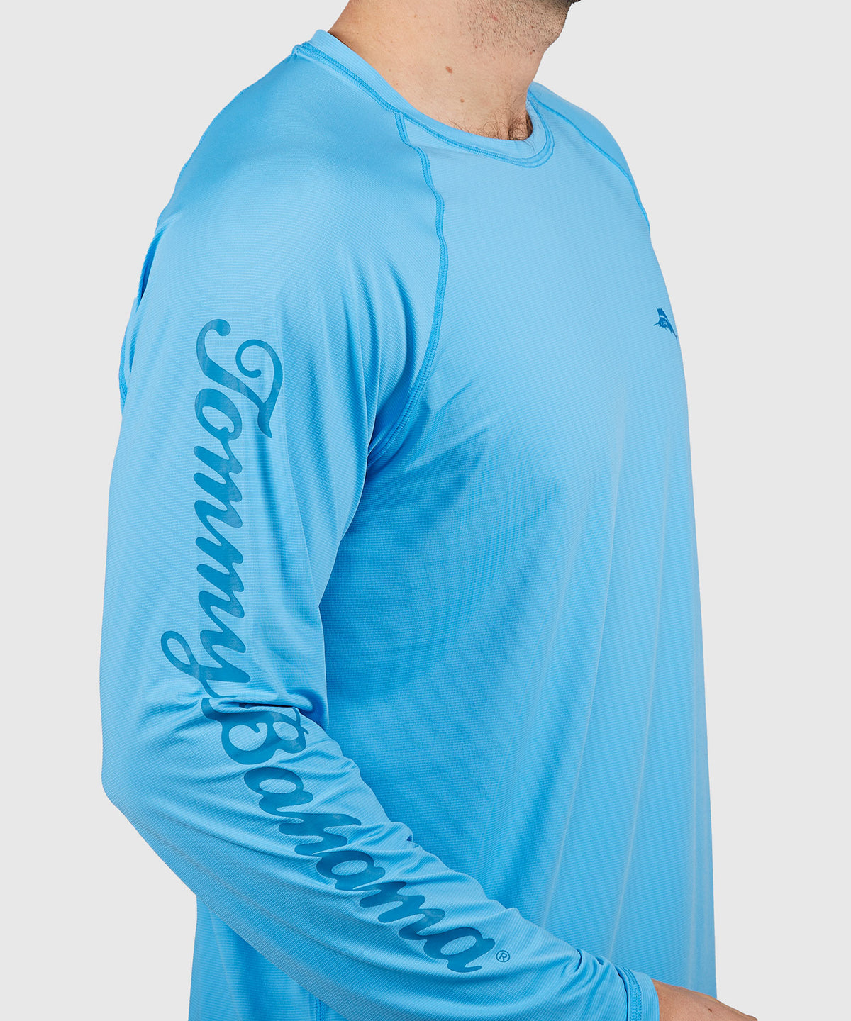 Tommy Bahama Long Sleeve Chill Time Surf Crew Neck Rash Guard Shirt, Men's Big & Tall