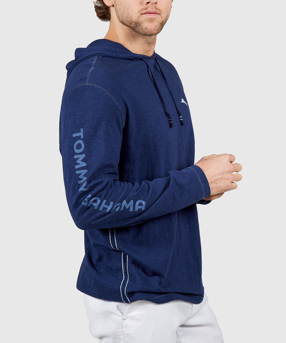 Tommy Bahama Long Sleeve Marlin Azul Lux Hoodie, Men's Big & Tall