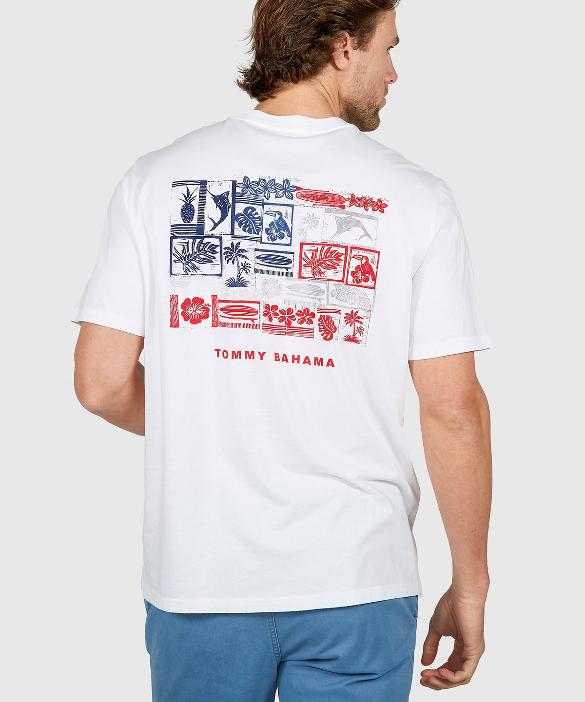 Tommy Bahama Short Sleeve 'Americana Boardblock' Crew Neck T-Shirt, Men's Big & Tall