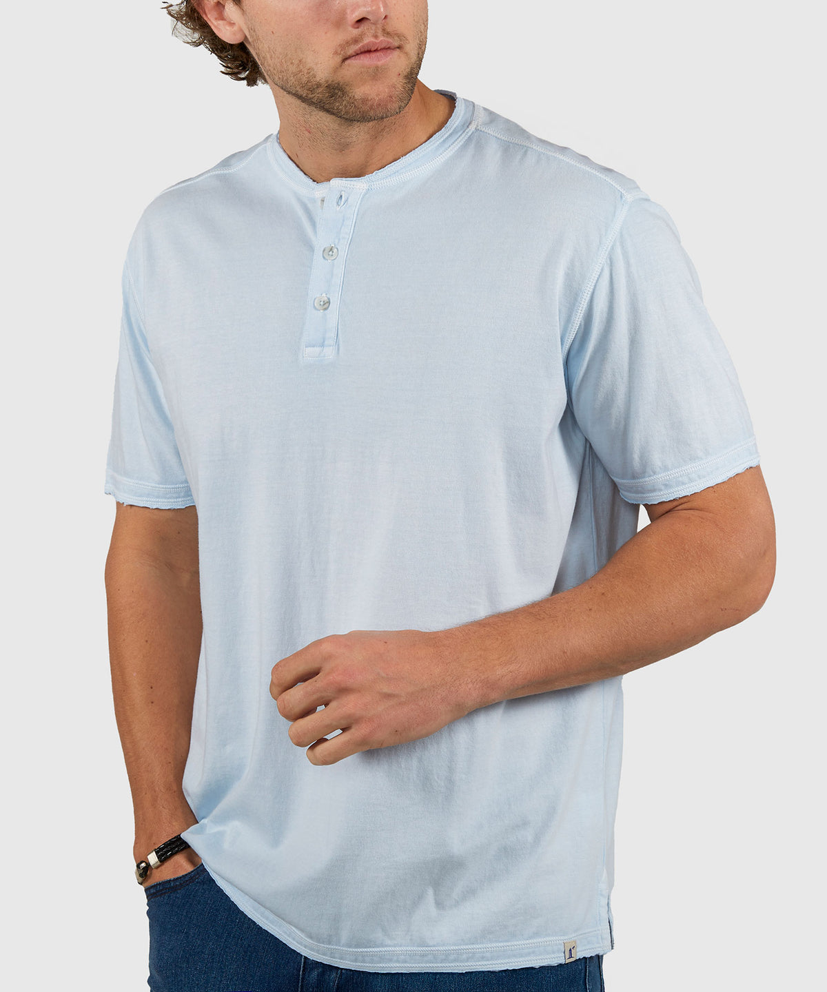 Westport Lifestyle Sunwashed Short Sleeve Henley, Men's Big & Tall