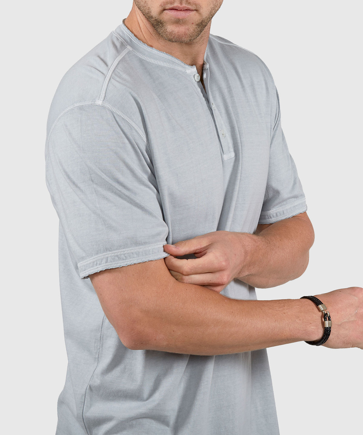 Westport Lifestyle Sunwashed Short Sleeve Henley, Men's Big & Tall
