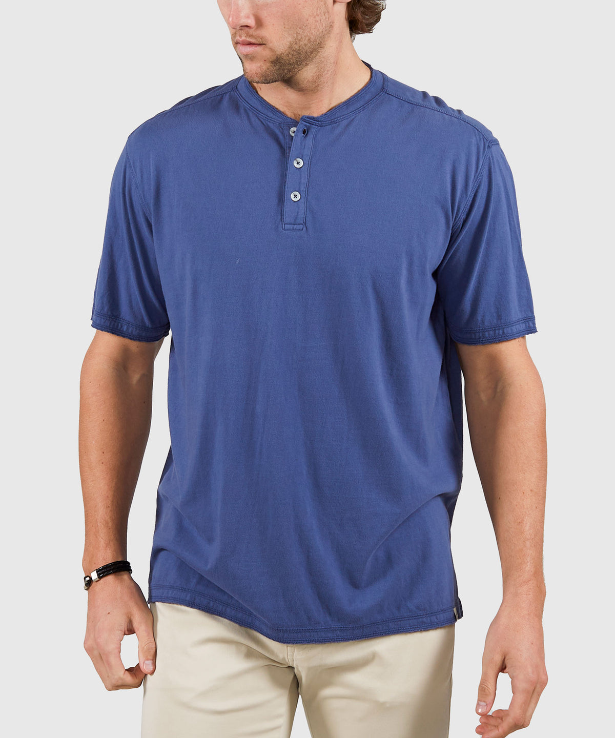 Westport Lifestyle Sunwashed Short Sleeve Henley, Men's Big & Tall