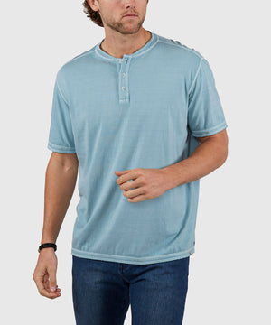 Westport Lifestyle Sunwashed Short Sleeve Henley