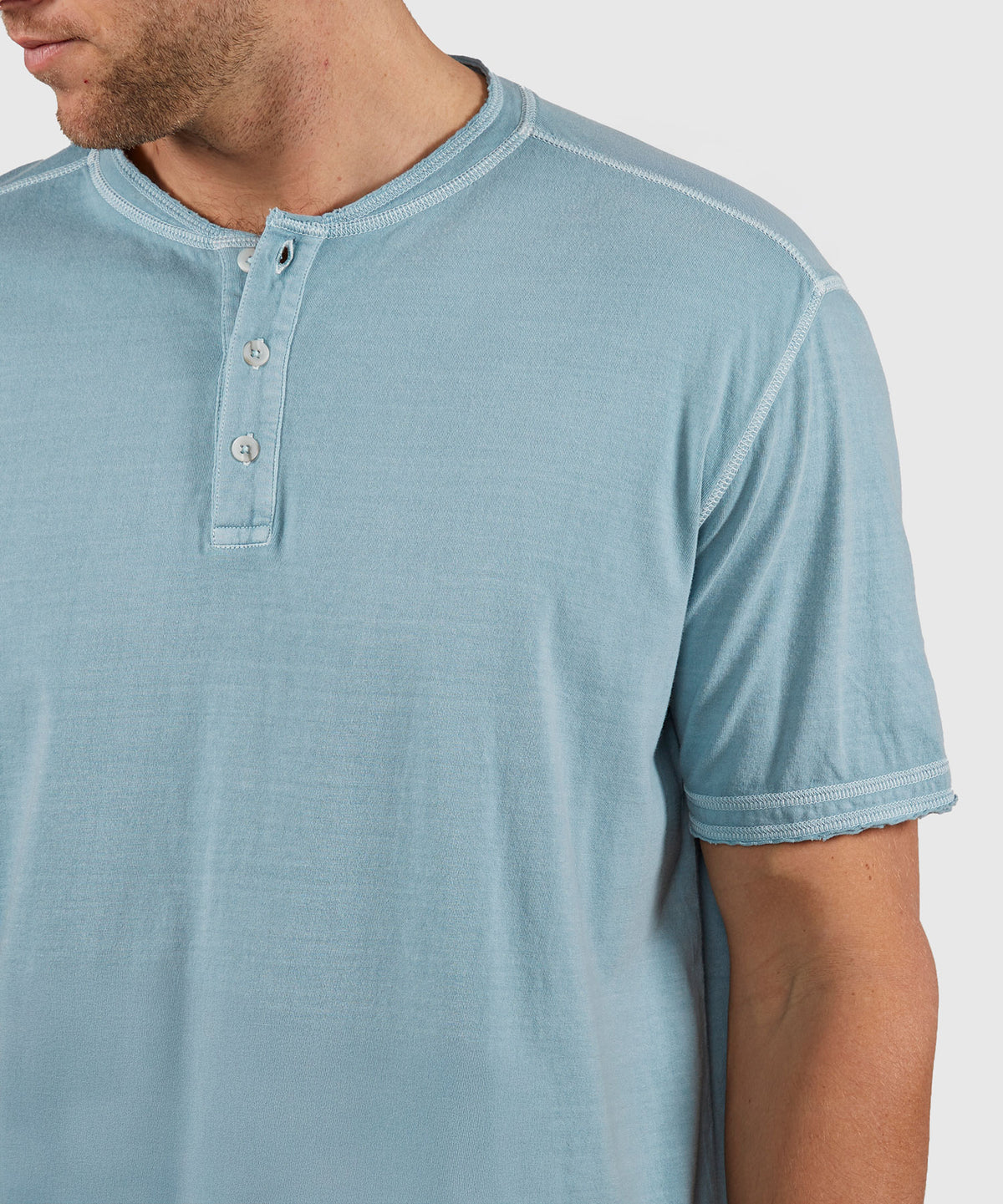 Westport Lifestyle Sunwashed Short Sleeve Henley, Men's Big & Tall