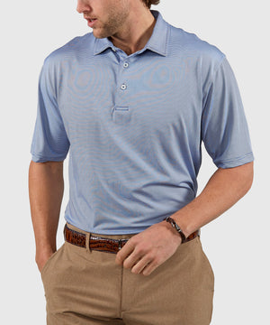 Westport Lifestyle Short Sleeve Performance Stripe Polo Knit Shirt