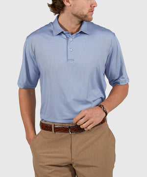 Westport Lifestyle Short Sleeve Performance Stripe Polo Knit Shirt