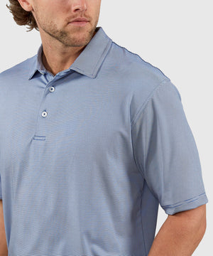 Westport Lifestyle Short Sleeve Performance Stripe Polo Knit Shirt