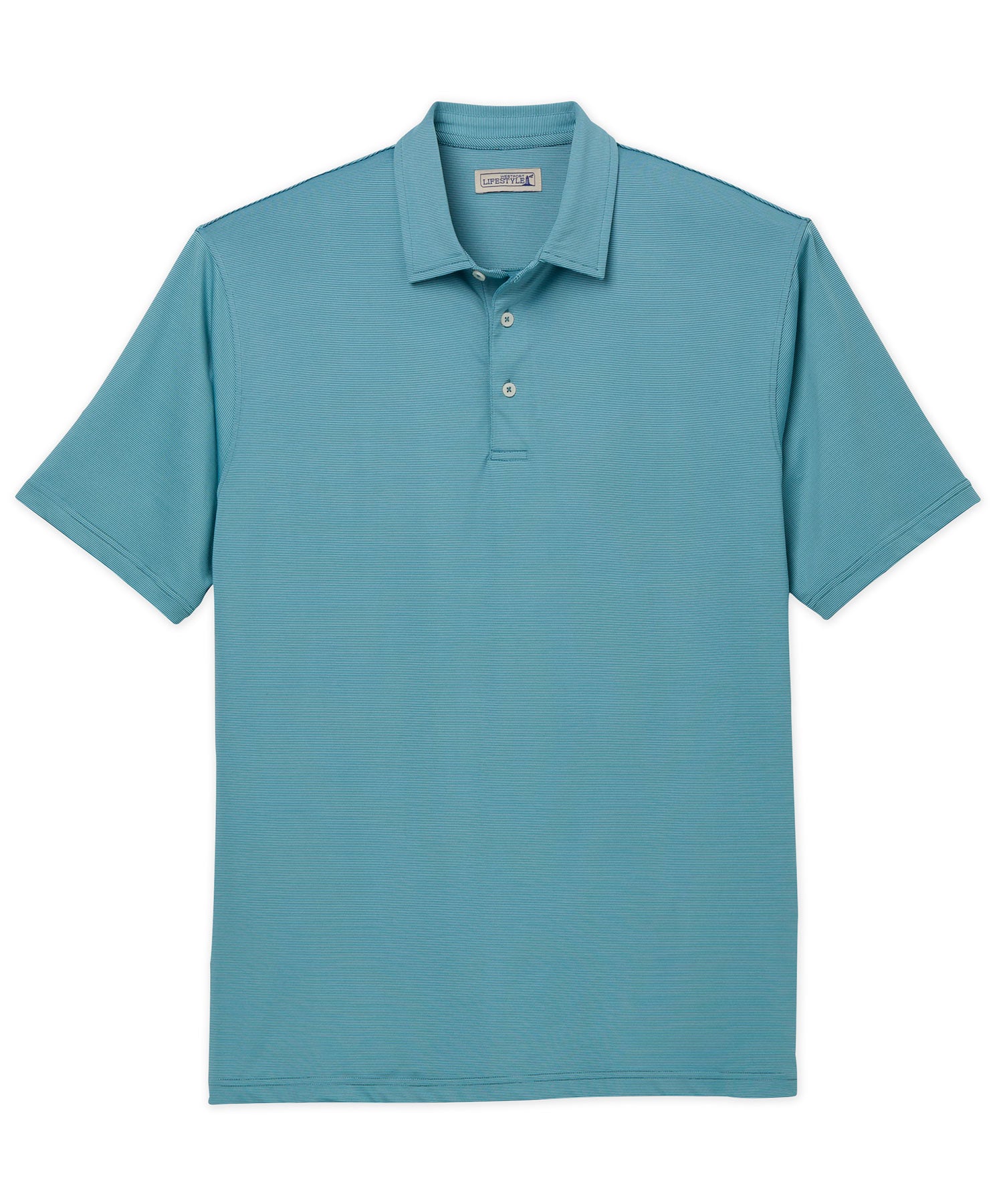 Westport Lifestyle Short Sleeve Performance Stripe Polo Knit Shirt
