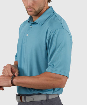 Westport Lifestyle Short Sleeve Performance Stripe Polo Knit Shirt
