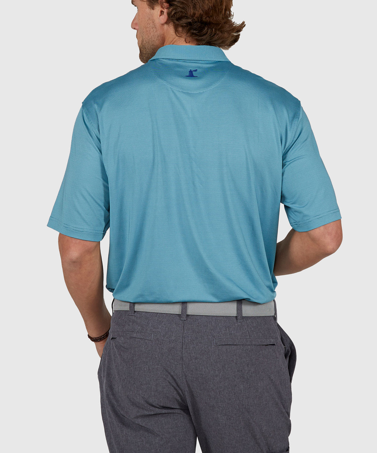 Westport Lifestyle Short Sleeve Performance Stripe Polo Knit Shirt, Men's Big & Tall