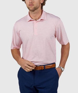 Westport Lifestyle Short Sleeve Performance Striped Polo Knit Shirt